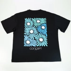 T-SHIRT Flowers Bleu